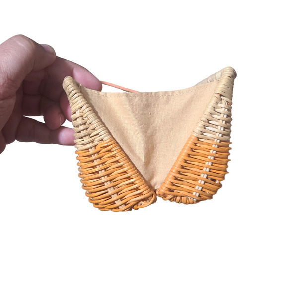 J. Crew Rattan Orange Flap Turn Style Open/ Close Clutch - Picture 8 of 16